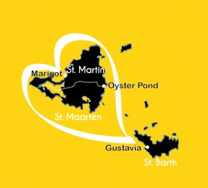 carte St Martin st Barth