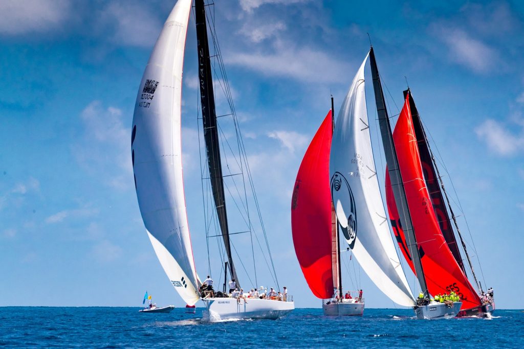 Start cup regatta in Sarsala - yacht club, jetty, sea bay Painting